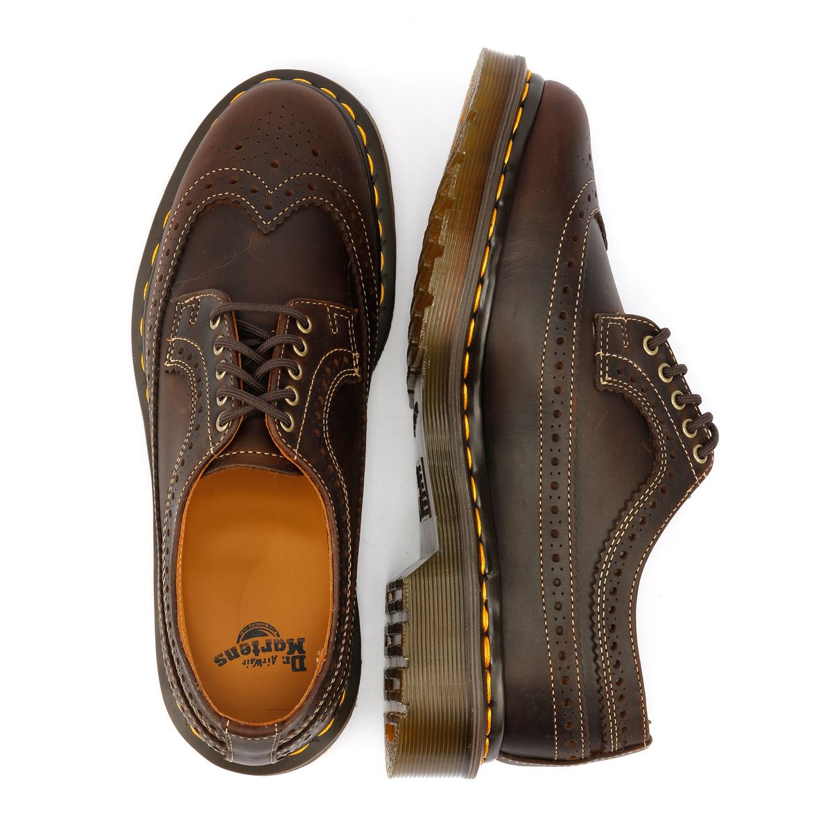 Dr. Martens 3989 Crazy Horse Leather Brown Lace-Up Shoes