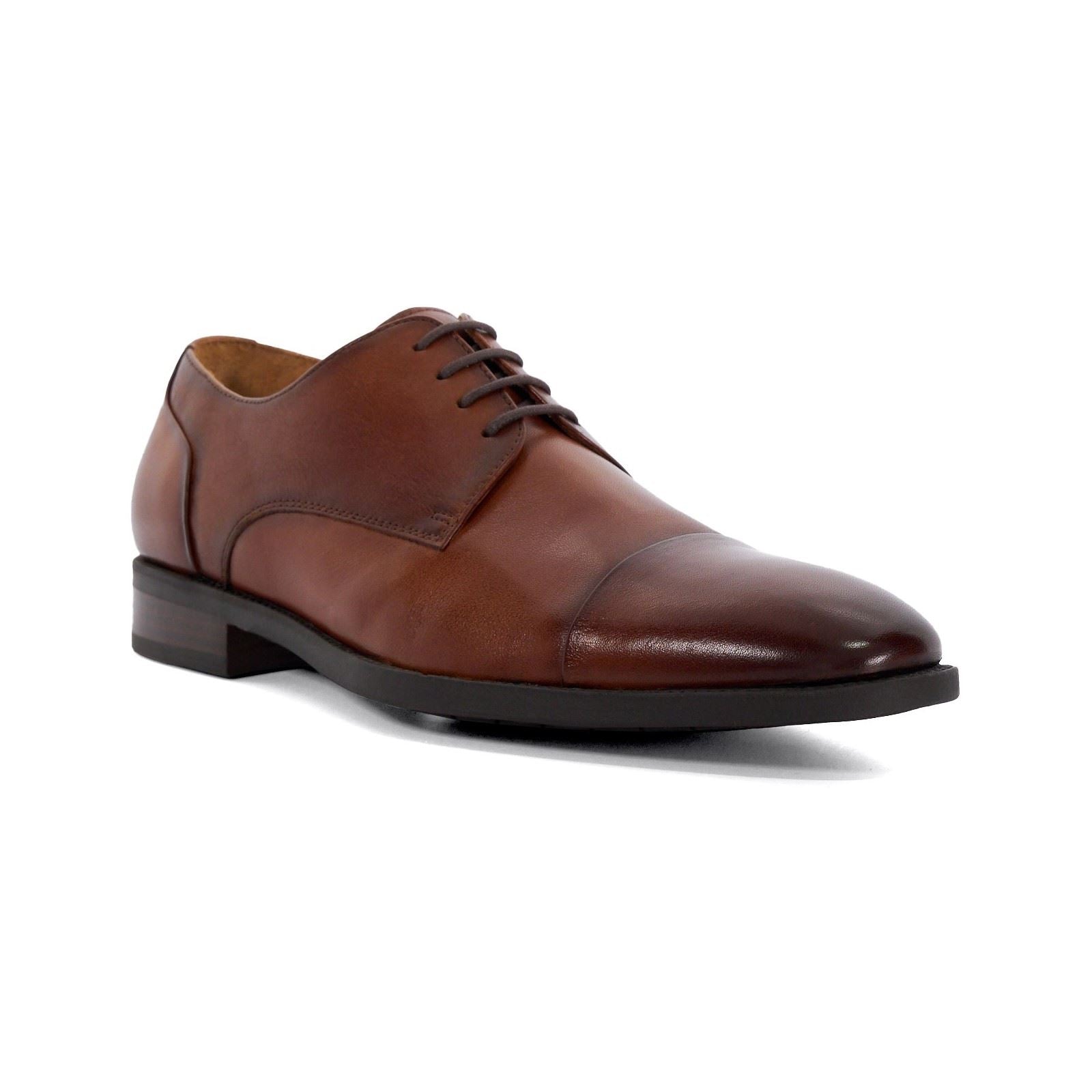 Dune Suffix Leather Men's Dark Brown Lace-Up Shoes