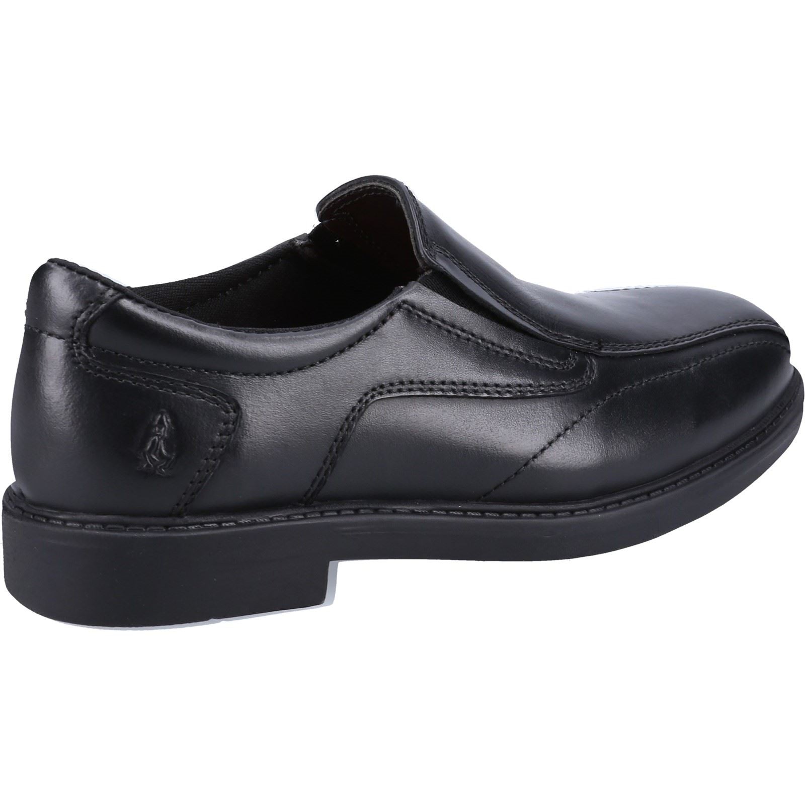 Hush Puppies Toby Leather Youth Boy's Black Loafers