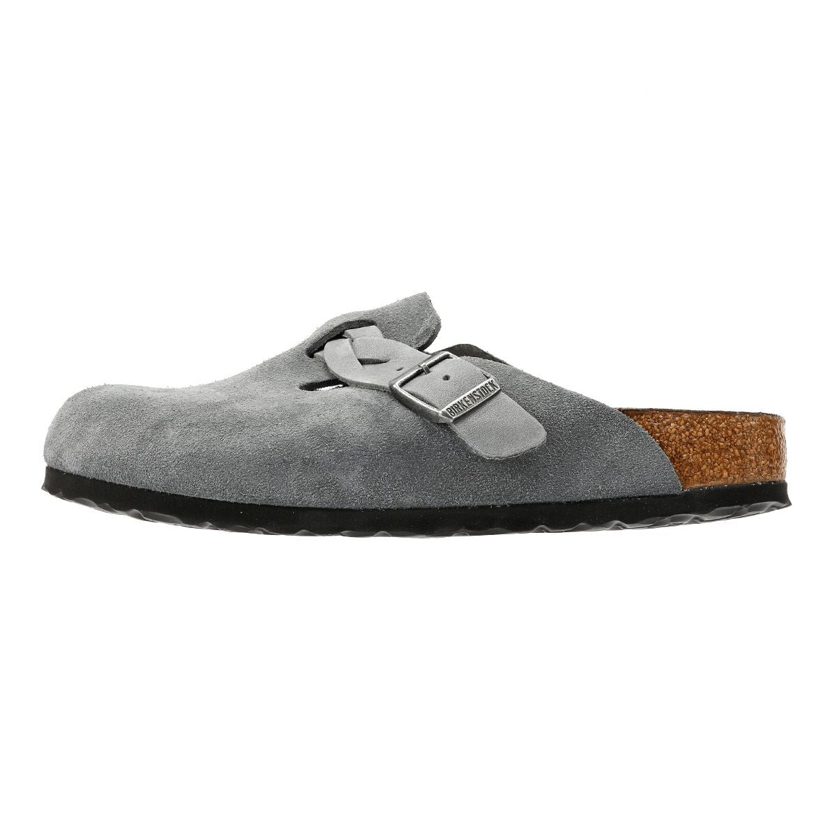 Birkenstock Boston Braided Suede Women's Basalt Grey Narow Fit Clogs