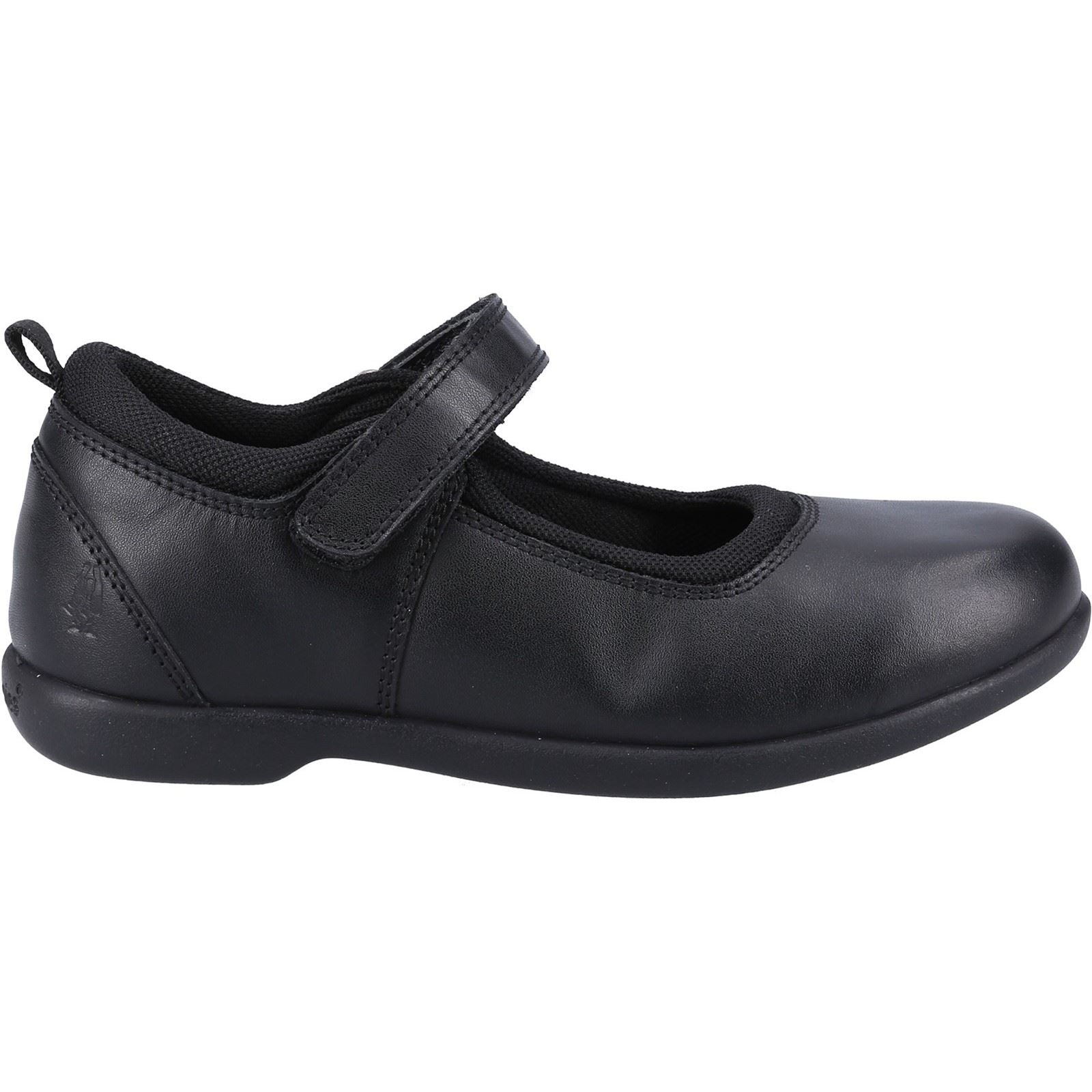 Hush Puppies Bianca Leather Junior Black Shoes