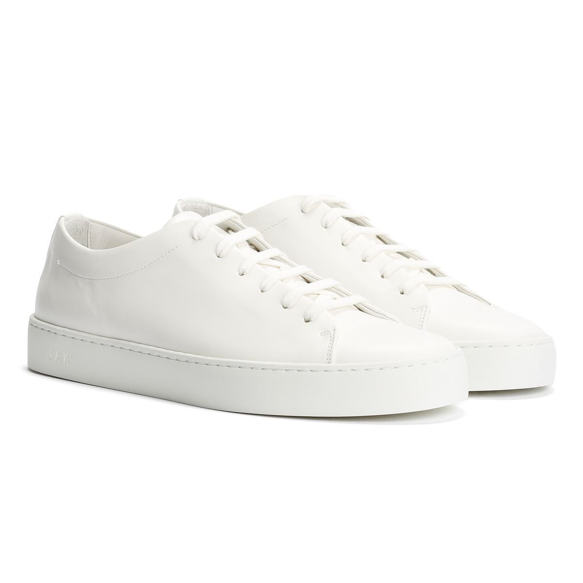 JAK Royal Leather Men's White Trainers