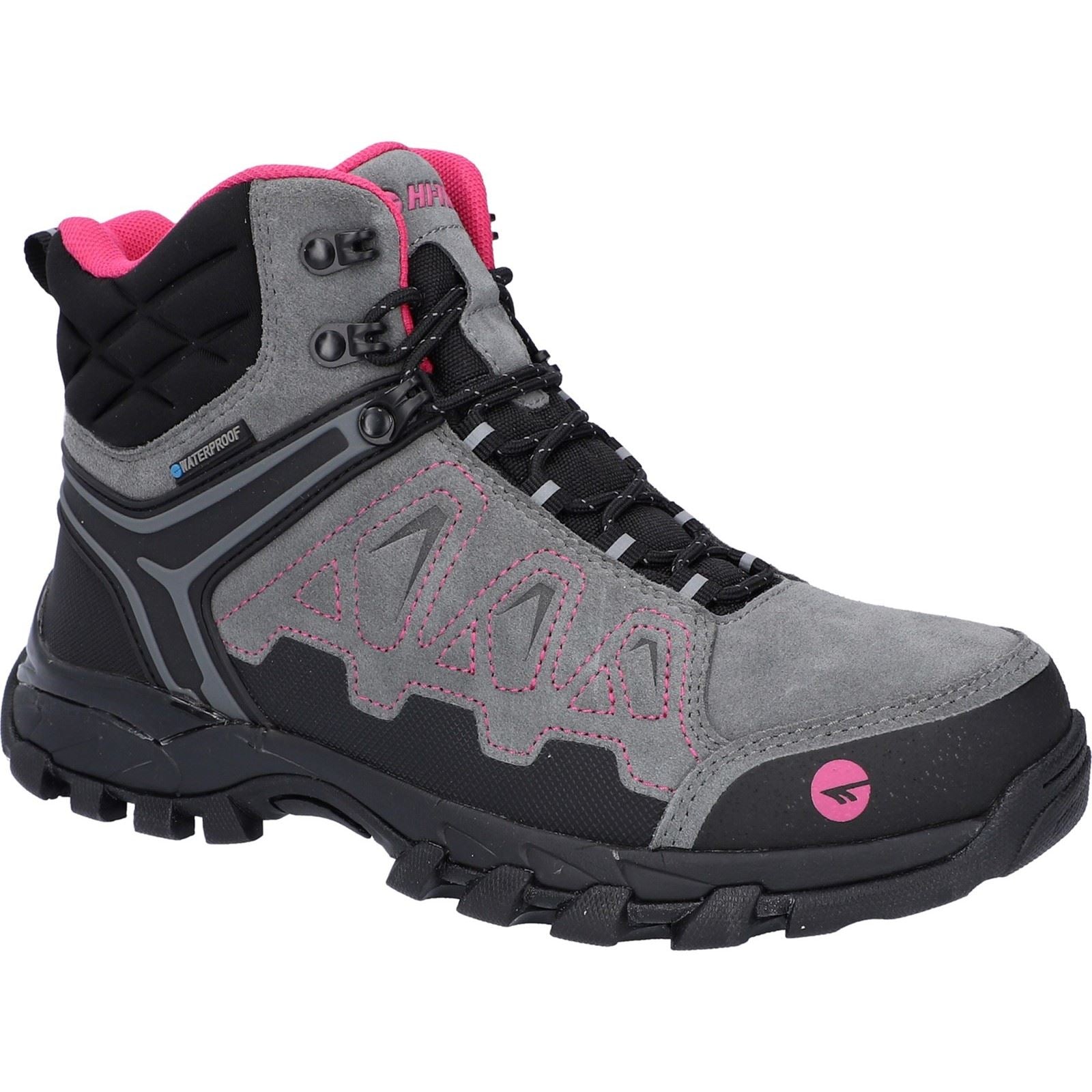 Hi-Tec V-Lite Explorer WP Cow Suede Leather Women's Grey/Fuchsia Hiking Boots