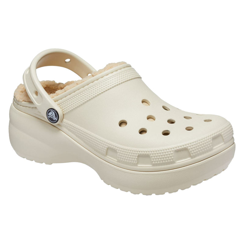 Crocs Classic Platform Lined Synthetic Women's Bone Clogs
