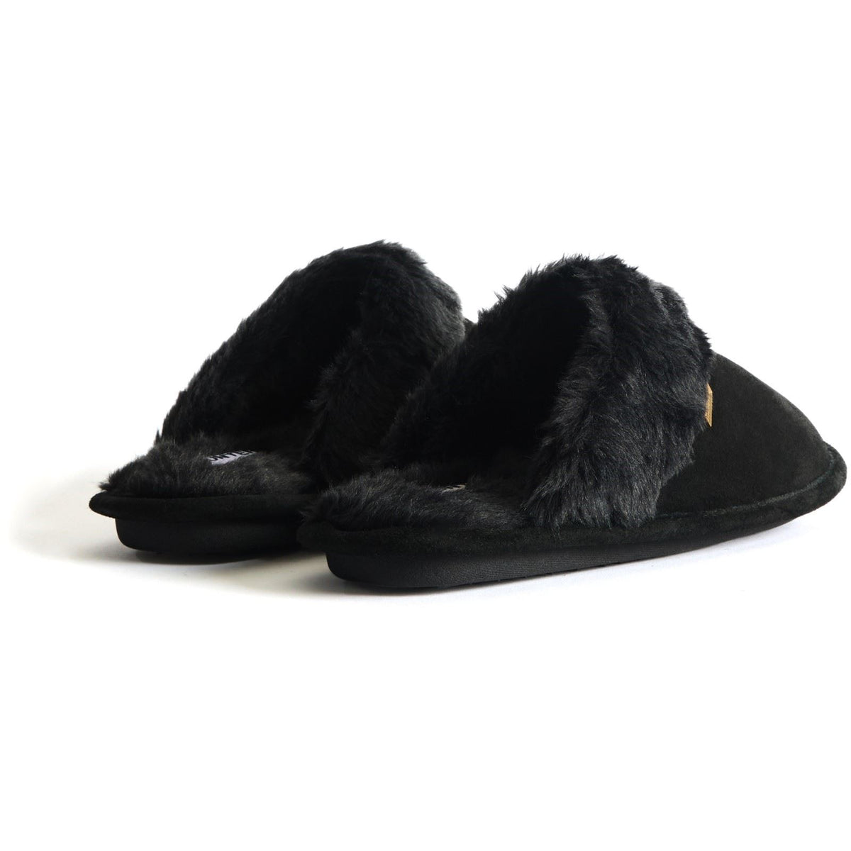 Hunter Mule Suede Women's Black Slippers