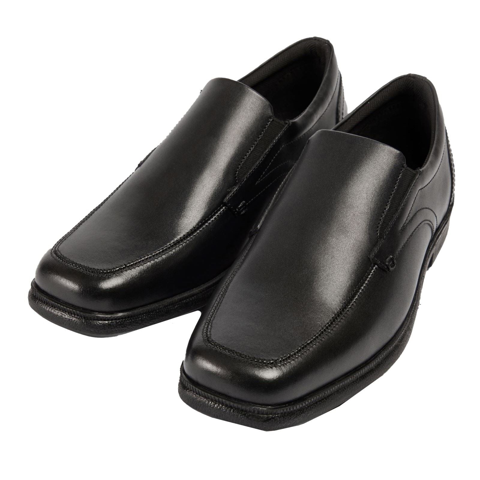 Pod Carpenter Leather Youth Boy's Black Loafers
