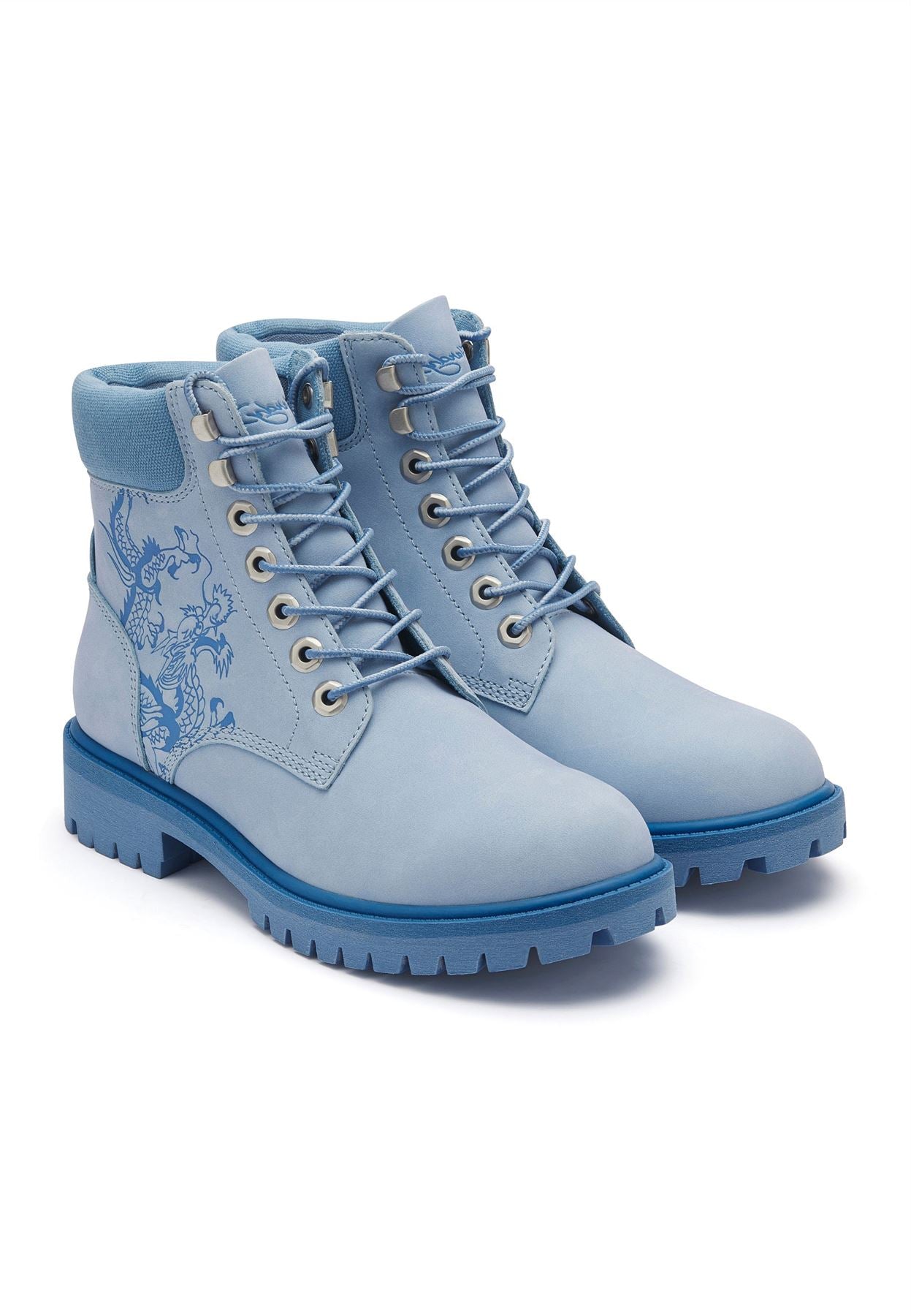 Ed Hardy Dancing Dragon Nubuck Women's Blue Boots