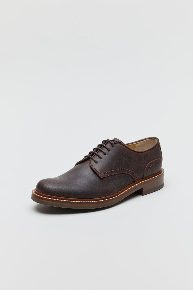 Chapman & Moore Plain Derby Country Leather Men's Choco Shoes
