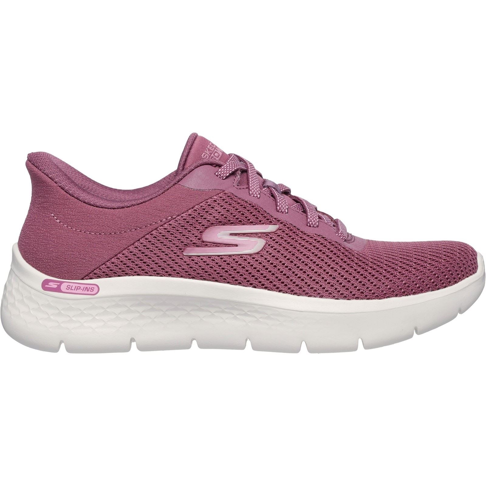 Skechers Go Walk Flex Textile Women's Burgundy Trainers