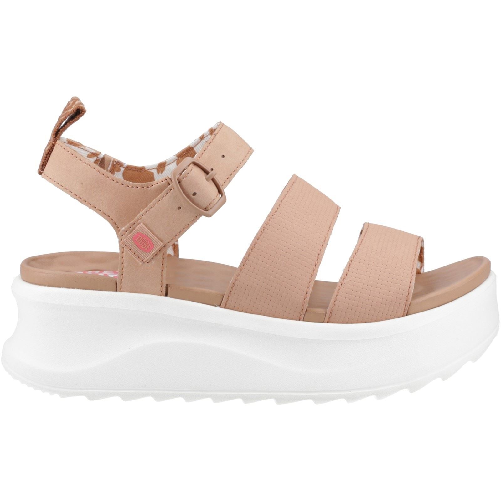HEYDUDE Delray Buckle Classic Synthetic Women's Tan Sandals