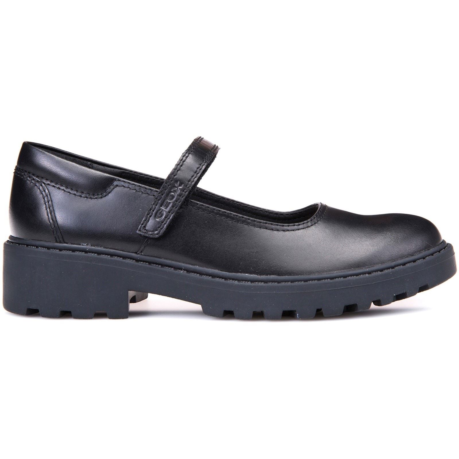 Geox J Casey G. P Leather Black Shoes