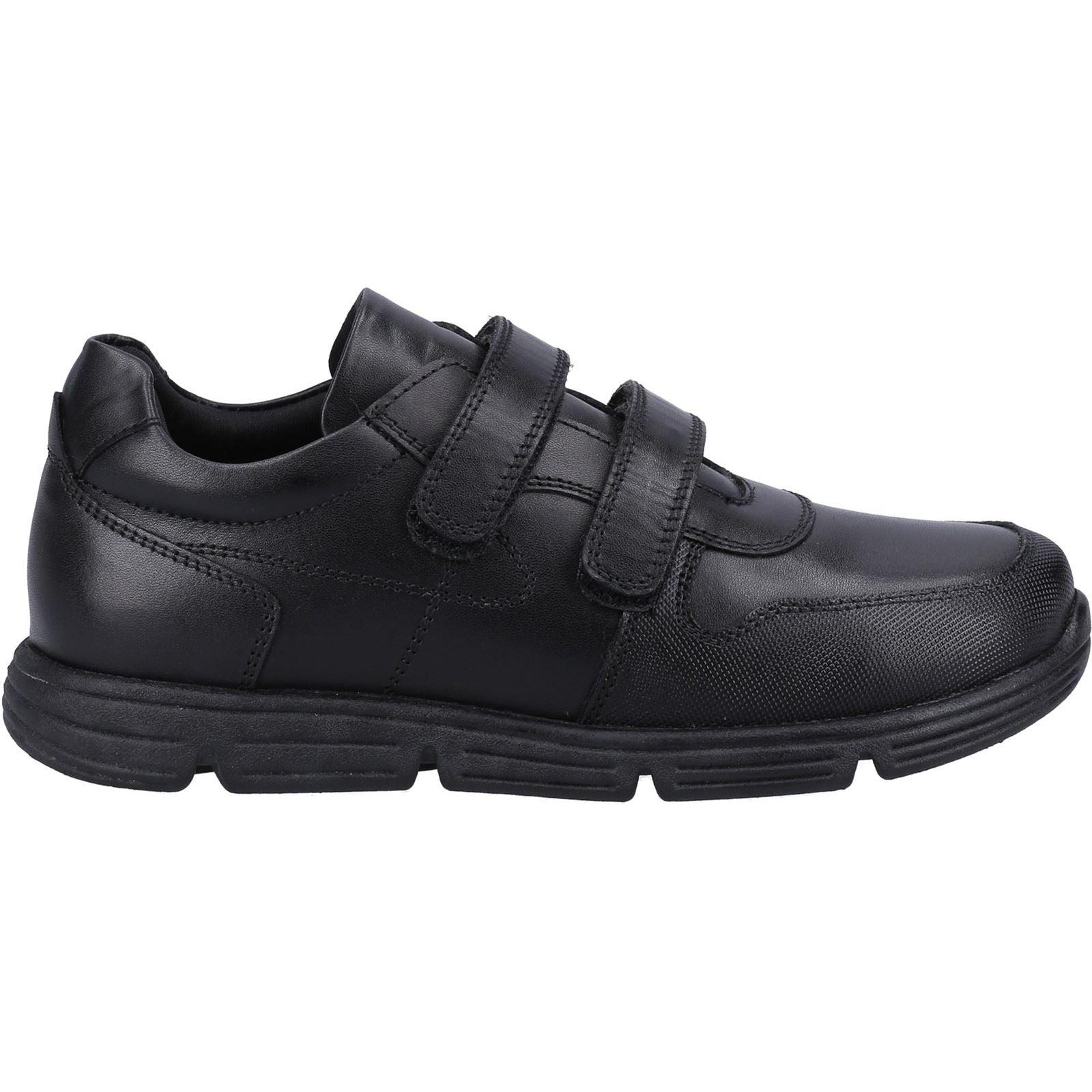 Hush Puppies Lucas Leather Youth Boy's Black Shoes