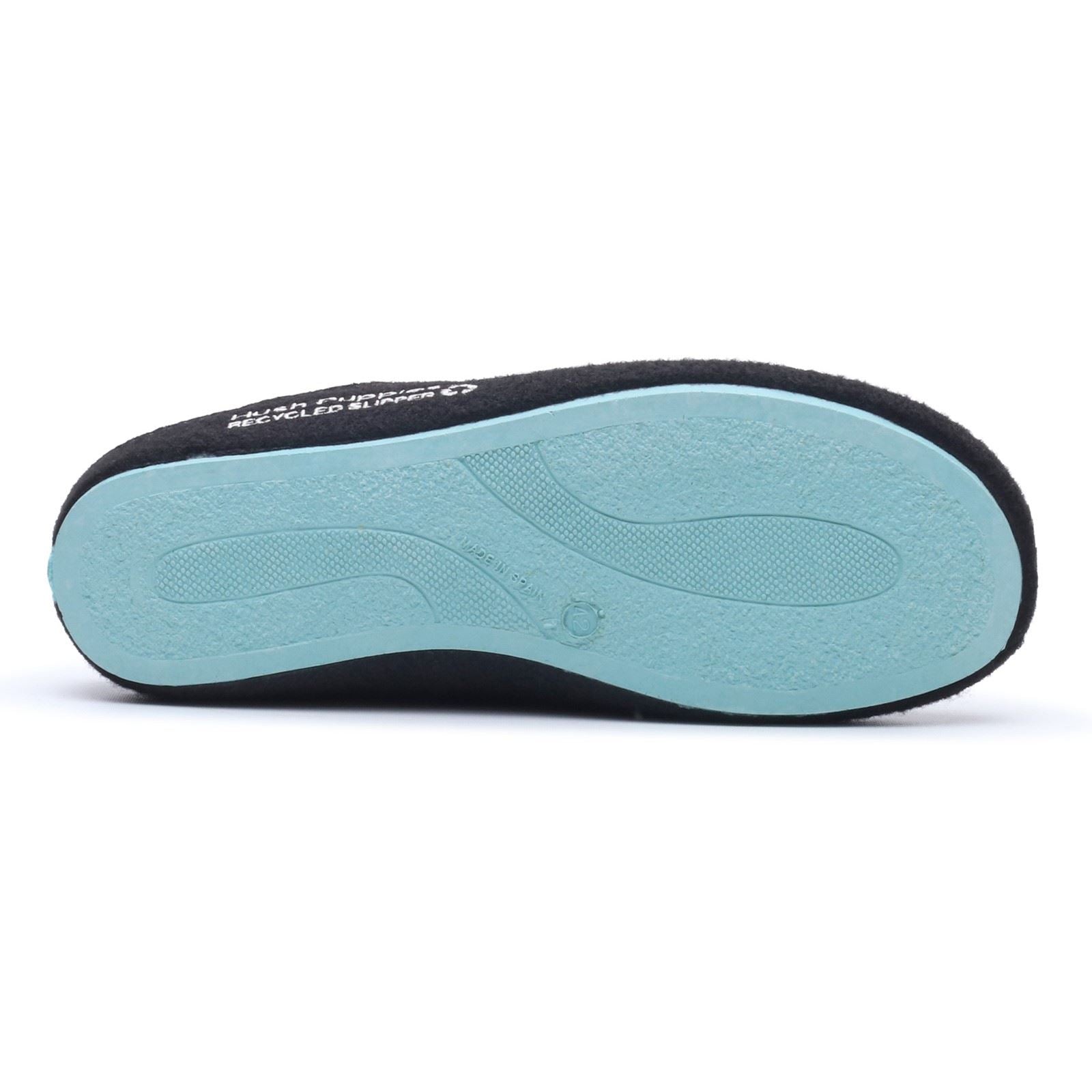 Hush Puppies The Good Polyester Men's Black Turquoise Slippers