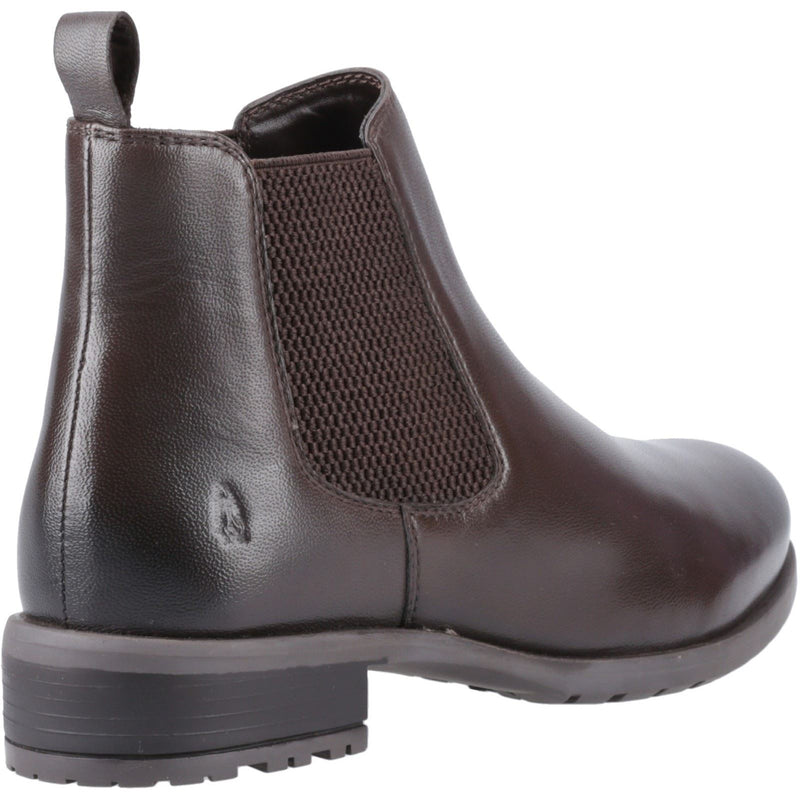 Hush Puppies Sammie Leather Women's Brown Flat Chelsea Boots
