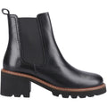 Hush Puppies Gaia Leather Women's Black Leather Heeled Chelsea Boots