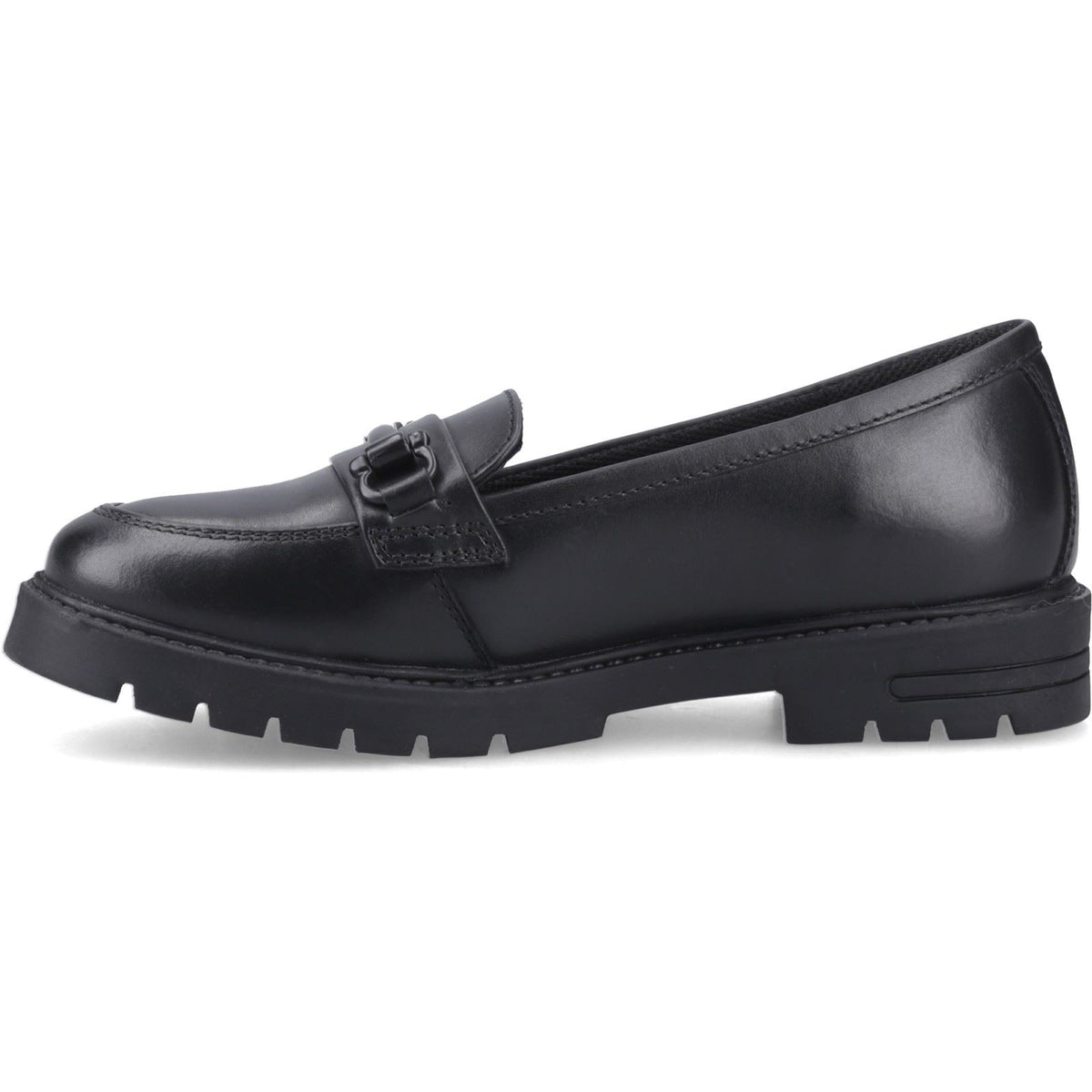 Hush Puppies Hazel Snaffle Leather Black Loafers