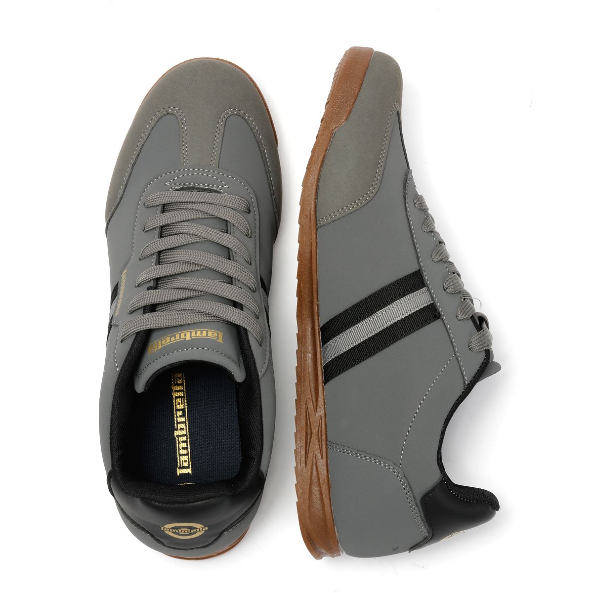 Lambretta Tackle Men's Charcoal/Black Trainers