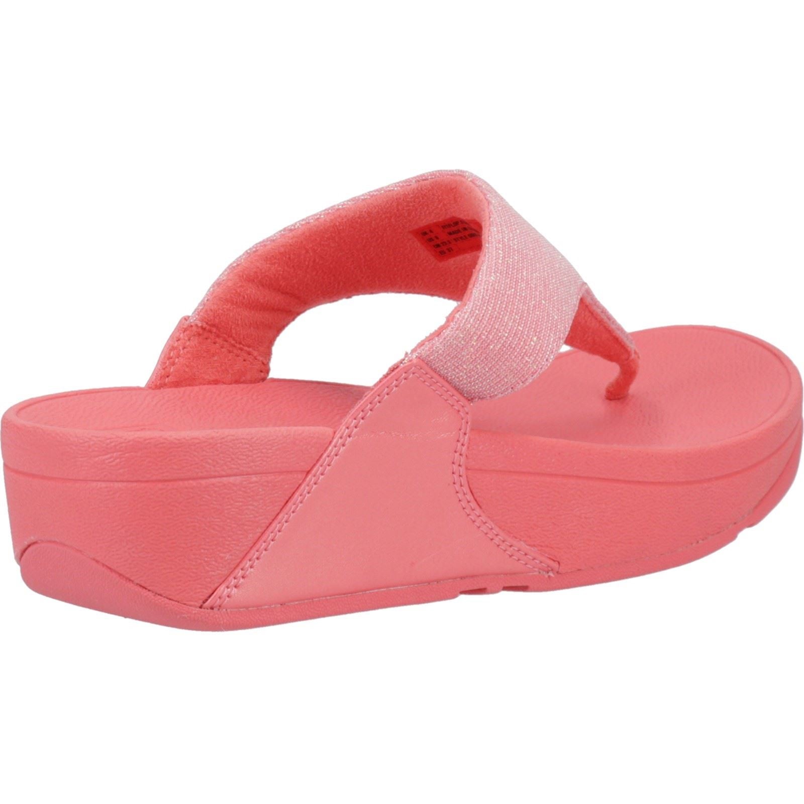 Fitflop Lulu Shimmerlux Polyester Women's Rosy Coral Sandals