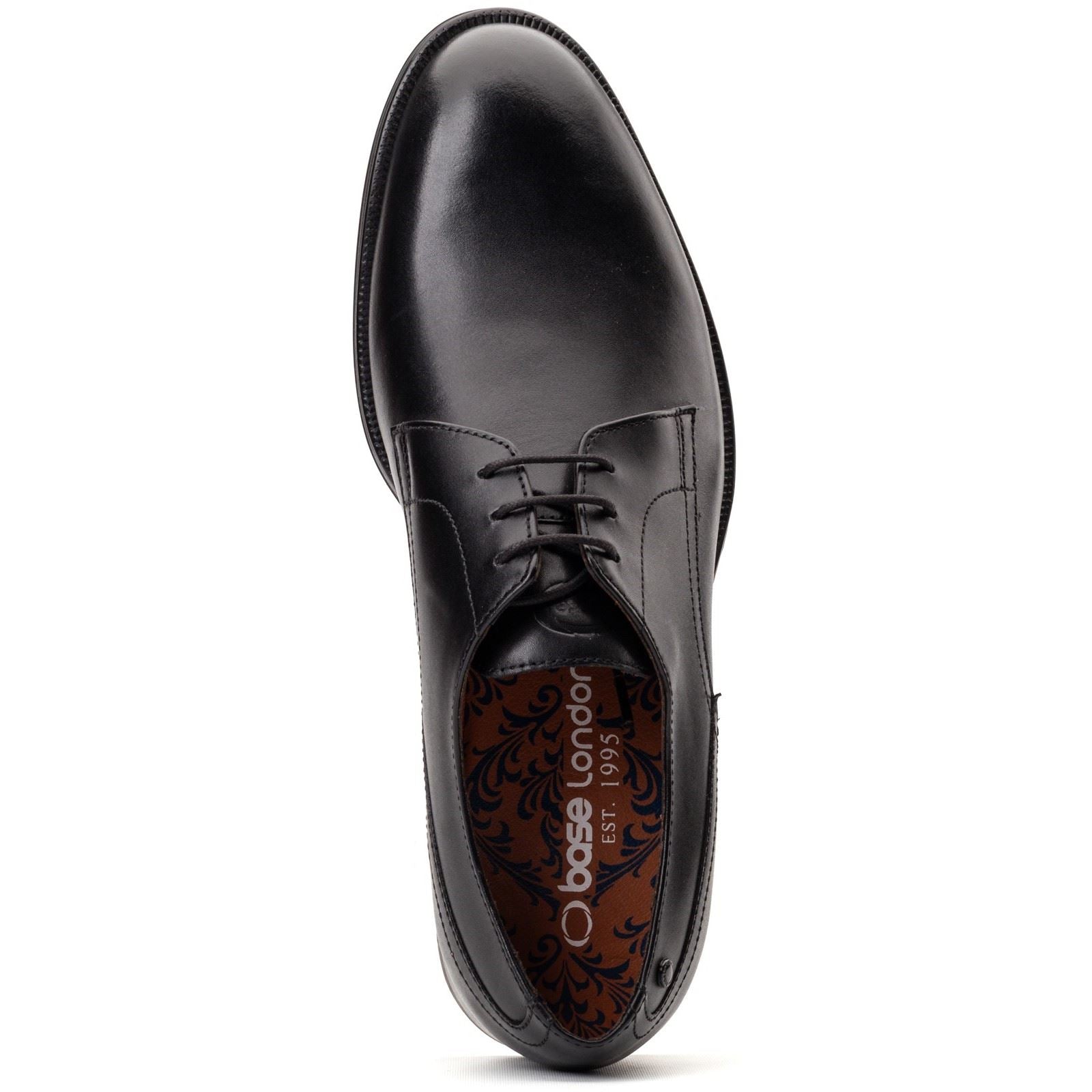 Base London Edison Leather Men's Black Lace-Up Shoes
