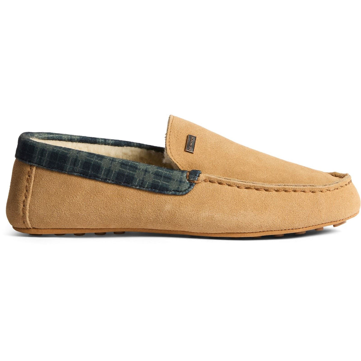 Hunter Moccassin Suede Men's Natural Slippers