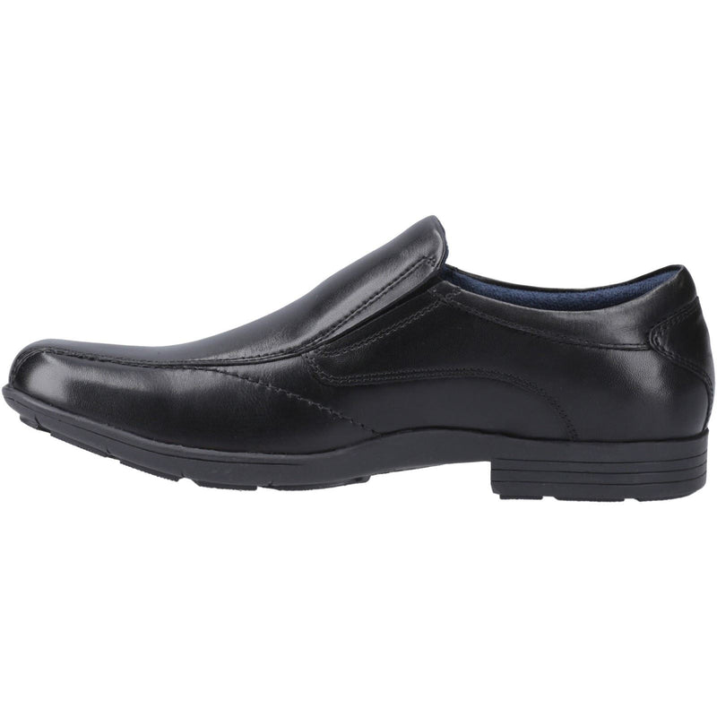 Pod Dundee Leather Men's Black Slip-On Shoes
