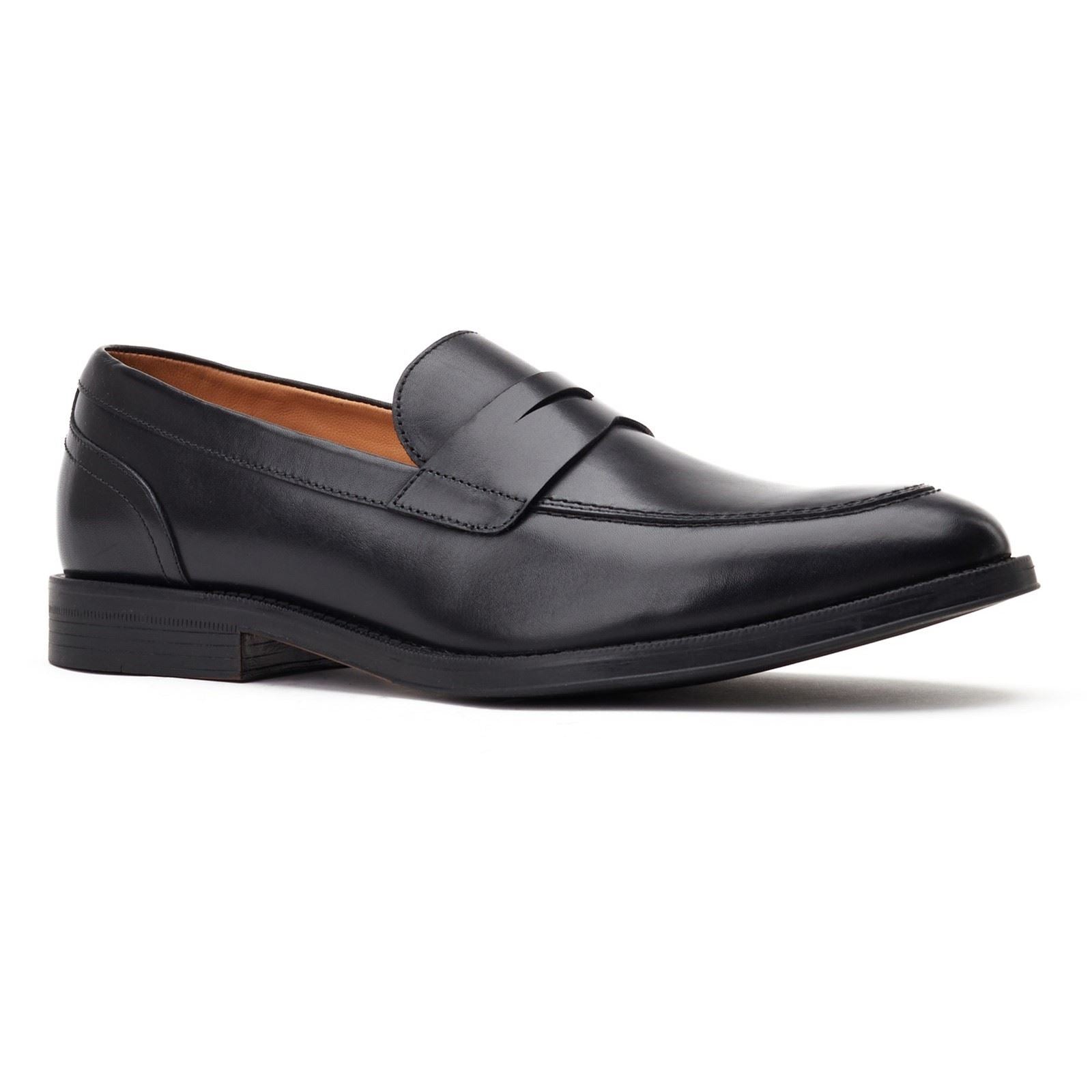 Base London Kennedy Leather Men's Black Slip-On Shoes