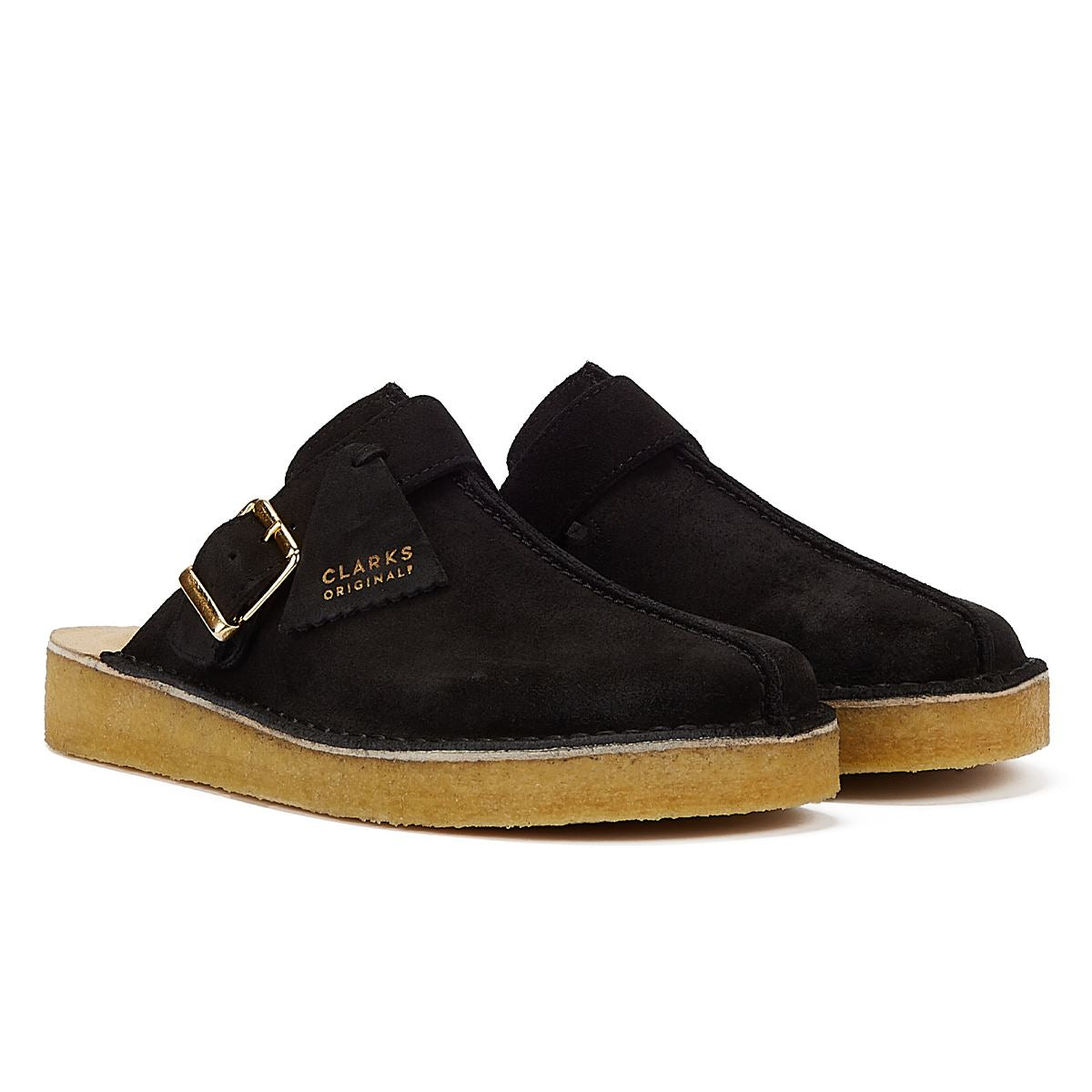 Clarks Trek Mule Suede Men's Black Mules