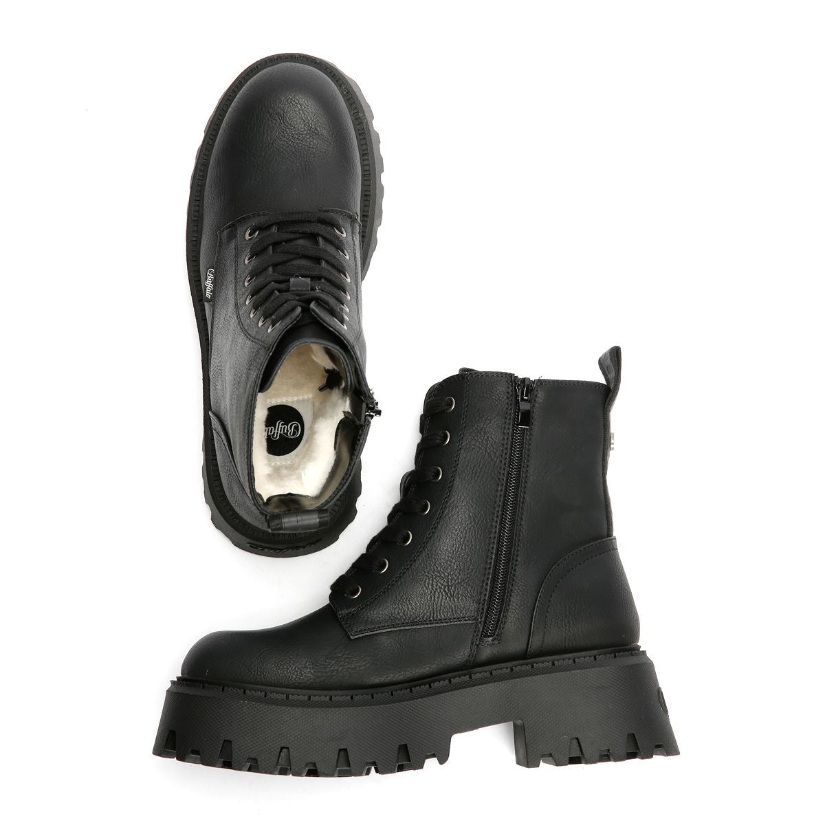 Buffalo Aspen Lace Up Warm Women's Black Boots