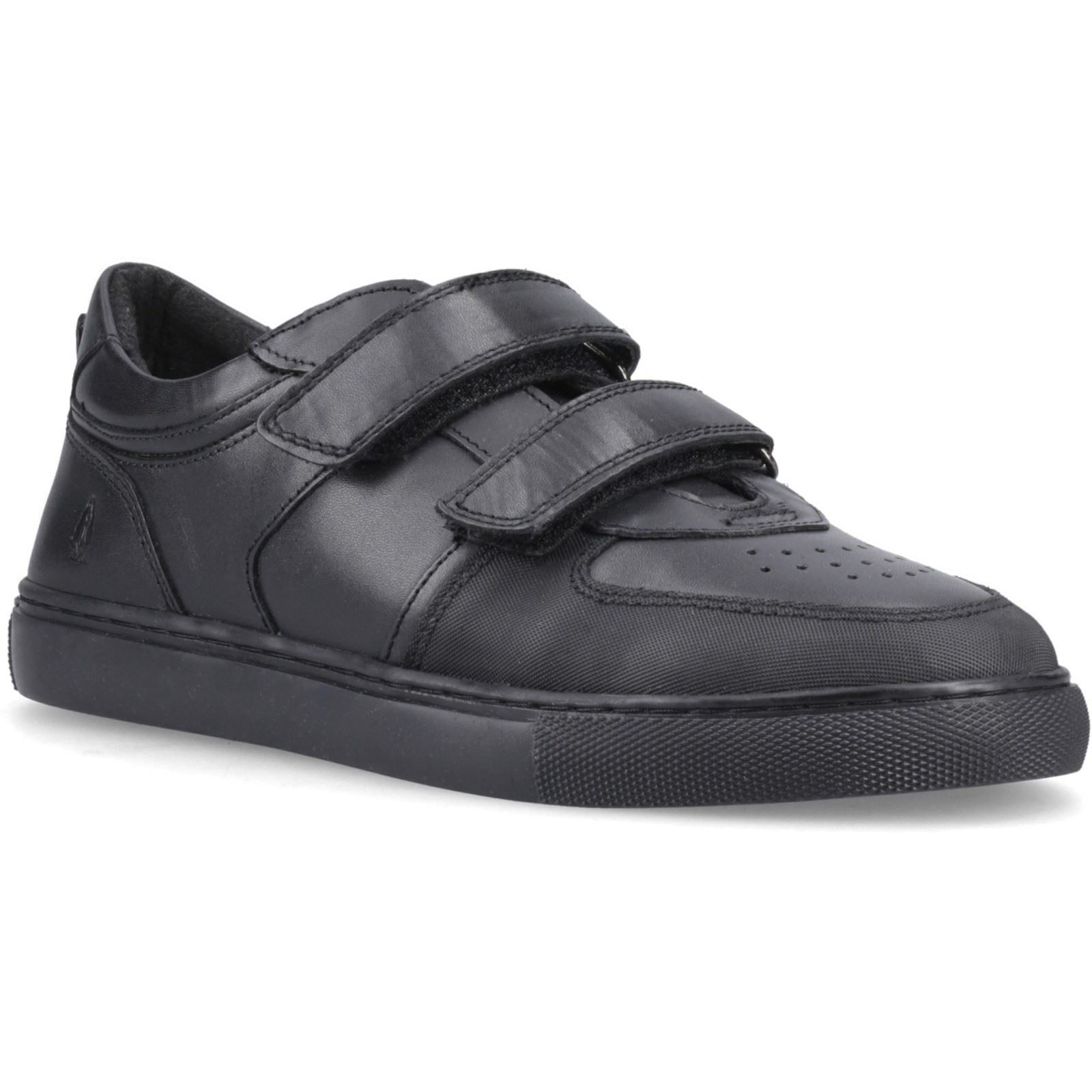 Hush Puppies Daxton Leather Boy's Black Trainers