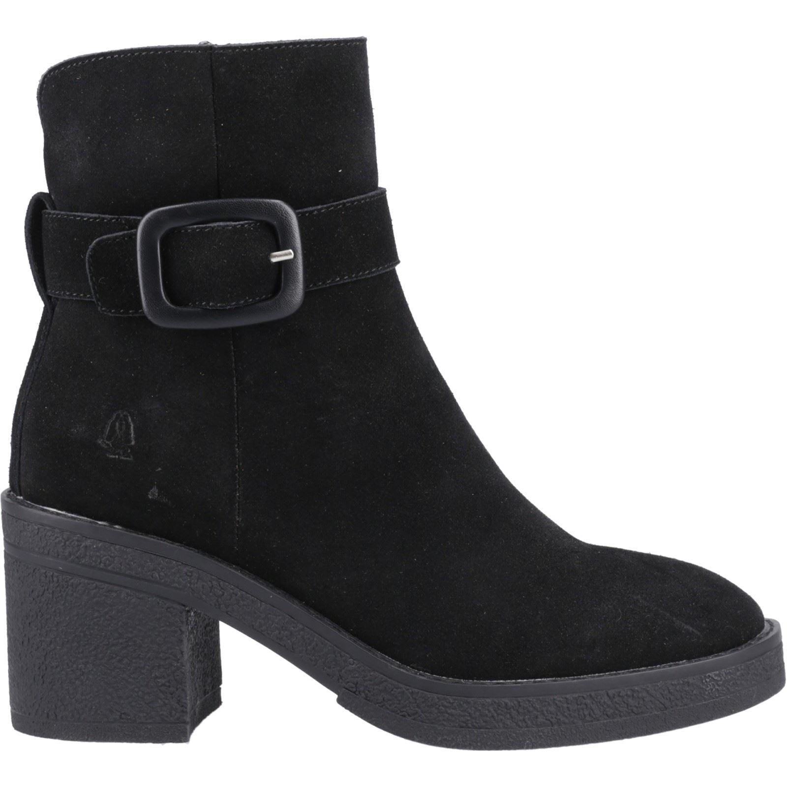 Hush Puppies Fearne Suede Women's Black Heeled Ankle Boots