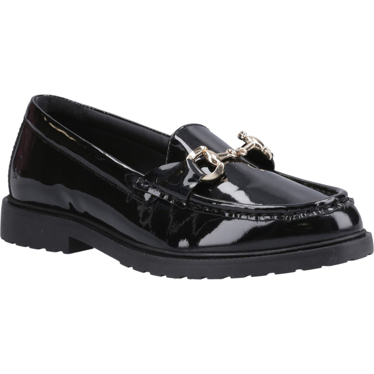 Hush Puppies Verity Patent Snaffle Leather Women's Black Loafers