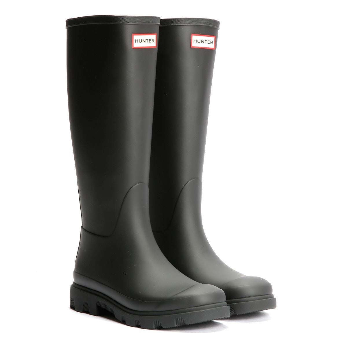 Hunter Downpour Tall Rubber Women's Black Wellington Boots