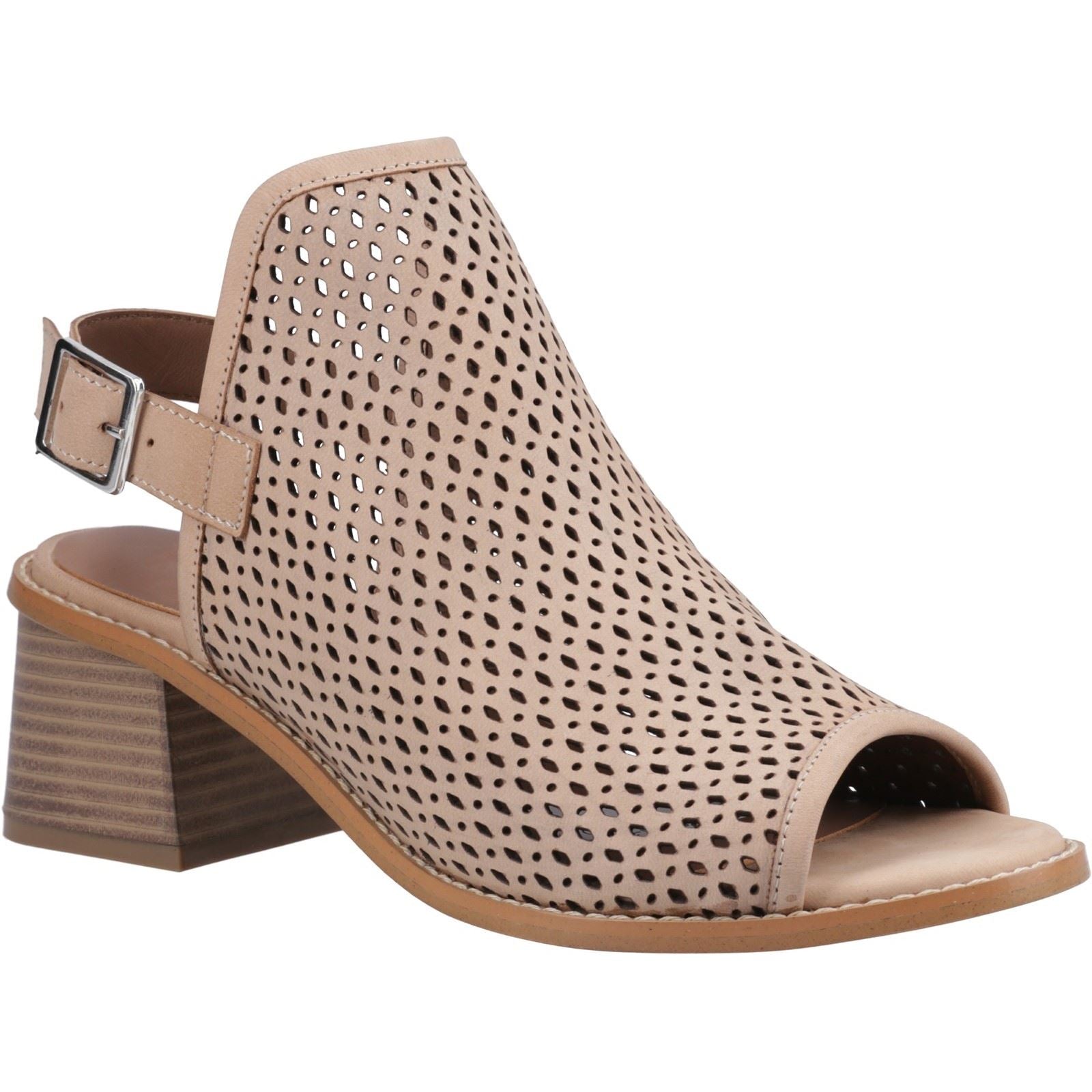Hush Puppies Louise Heeled Leather Women's Taupe Heels