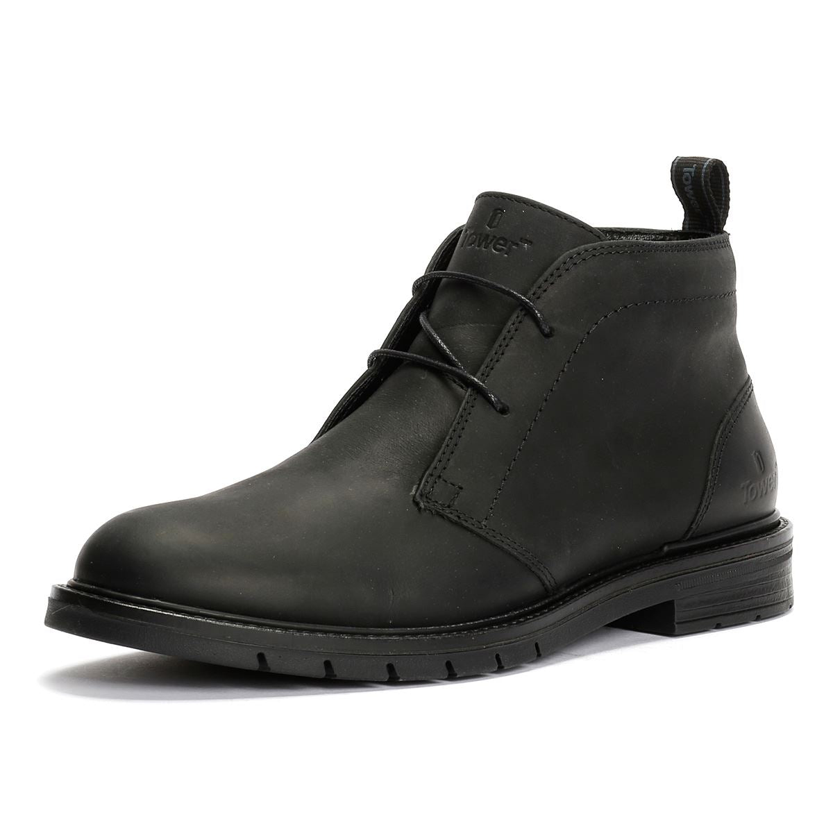 Tower London Armour Chukka Lace Up Leather Men's Black Boots
