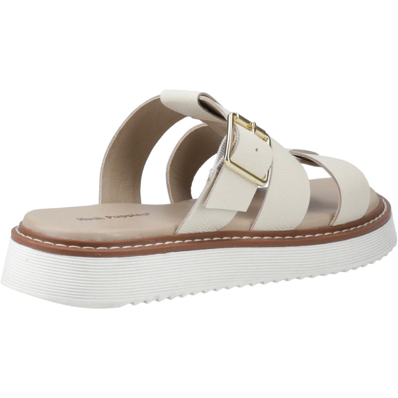 Hush Puppies Celeste Slide Leather Women's Cream Sandals