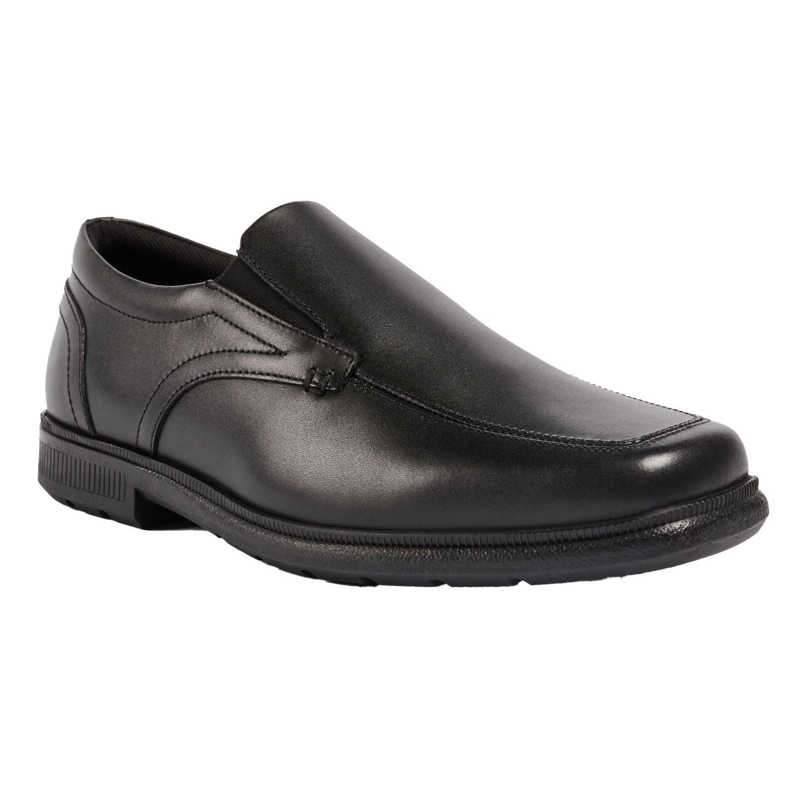 Pod Carpenter Leather Youth Boy's Black Loafers