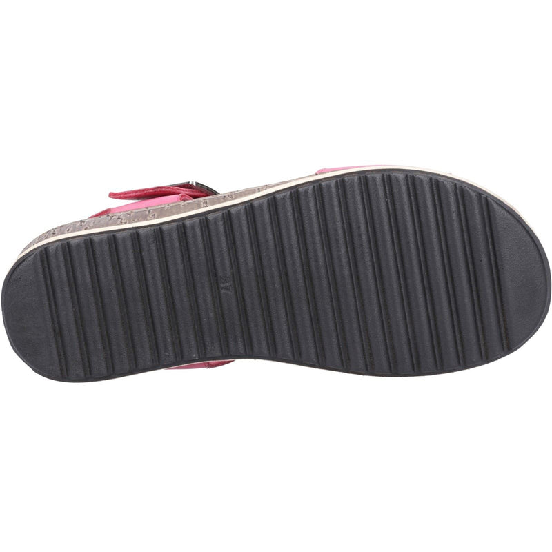 Hush Puppies Ellie Leather Women's Fuchsia Sandals