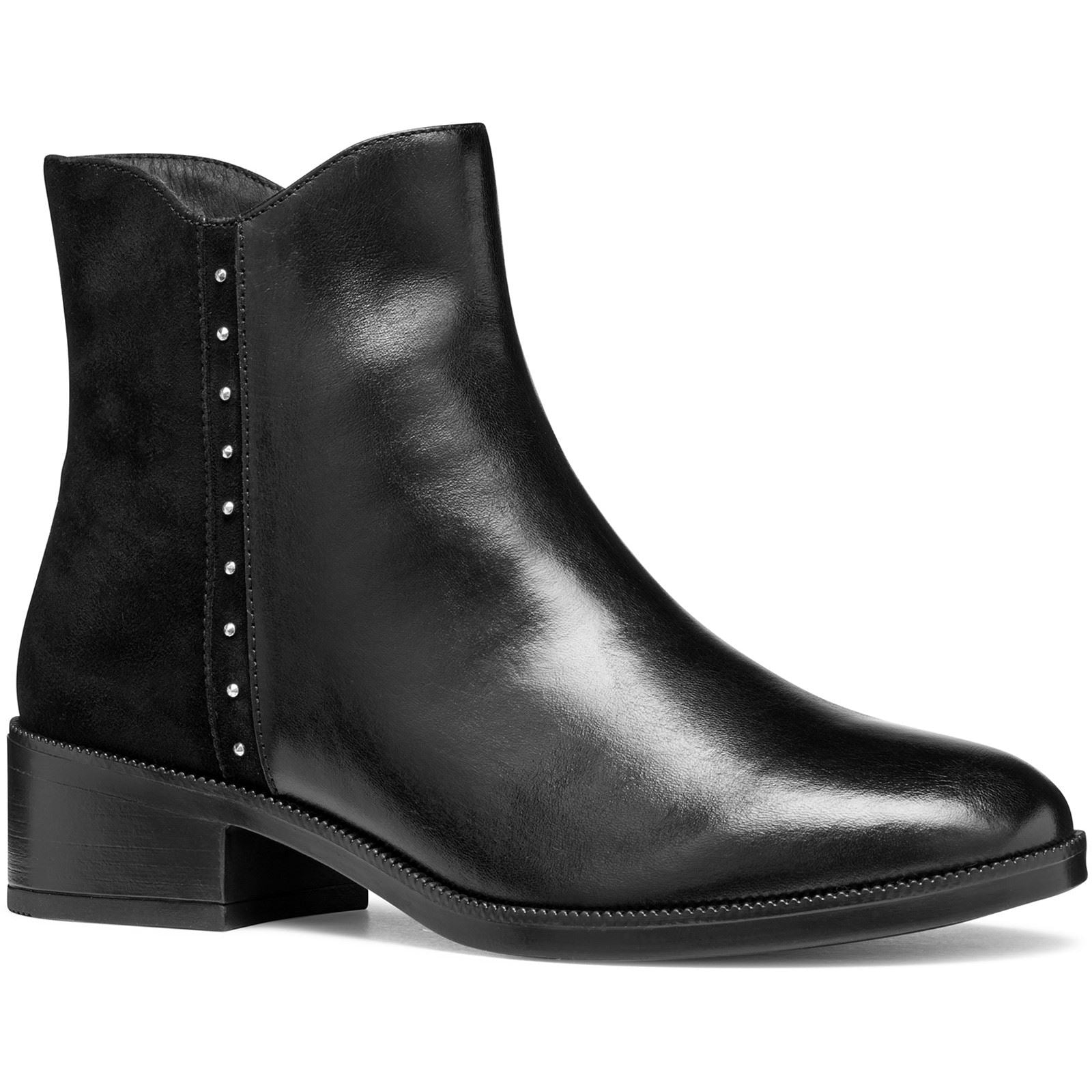 Geox D Camexia Leather Women's Black Boots