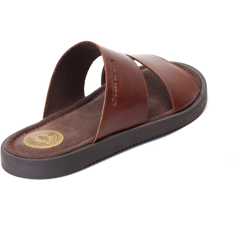 Base London Maven Leather Men's Burnt Brown Sandals