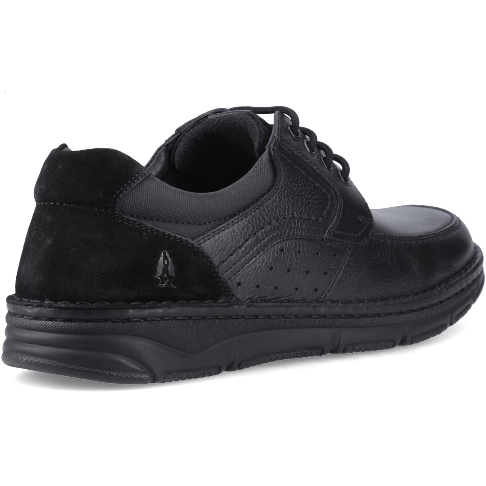 Hush Puppies Franklin Lace Up Shoe Leather Men's Black Loafers