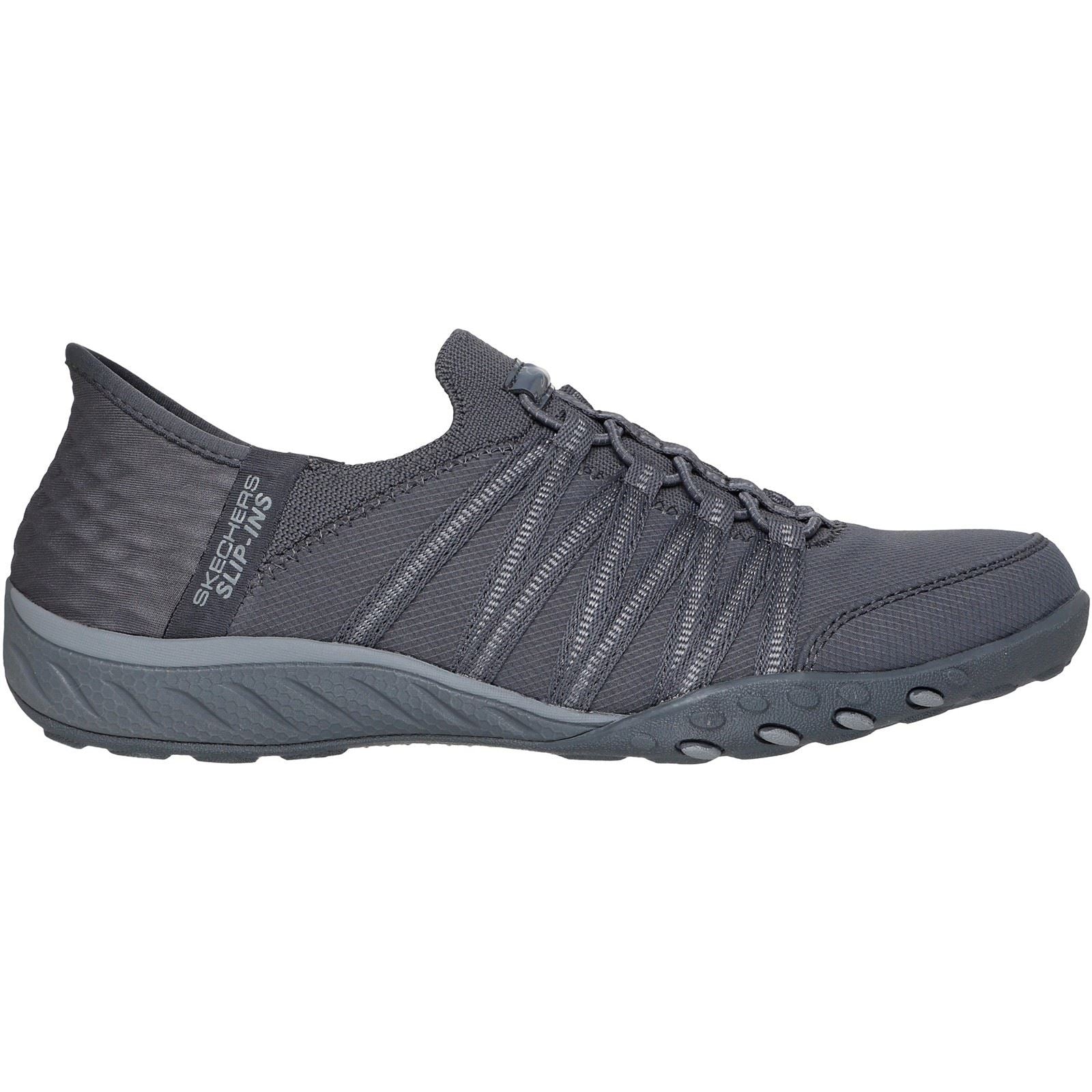Skechers Breathe-Easy - Roll-With-Me Textile Women's Charcoal Trainers