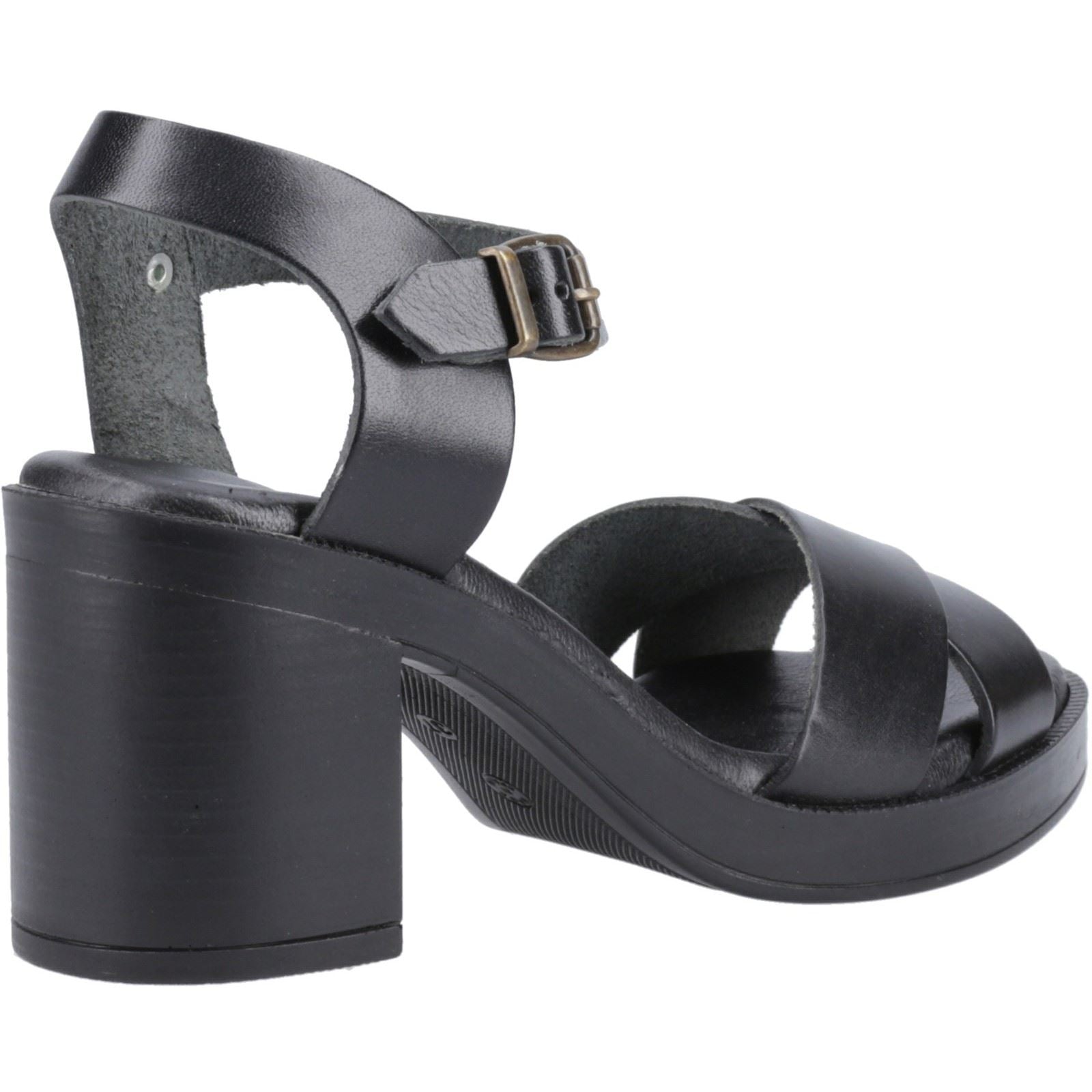 Hush Puppies Georgia Leather Women's Full Black Heels