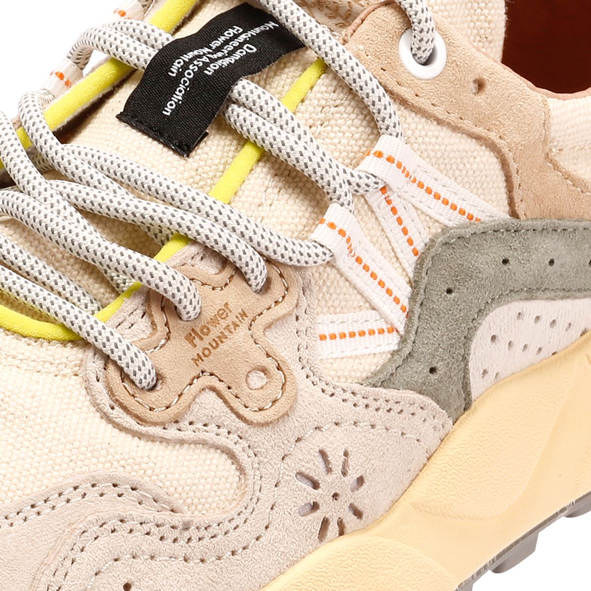 Flower Mountain Yamano 3 Off White/Green Trainers