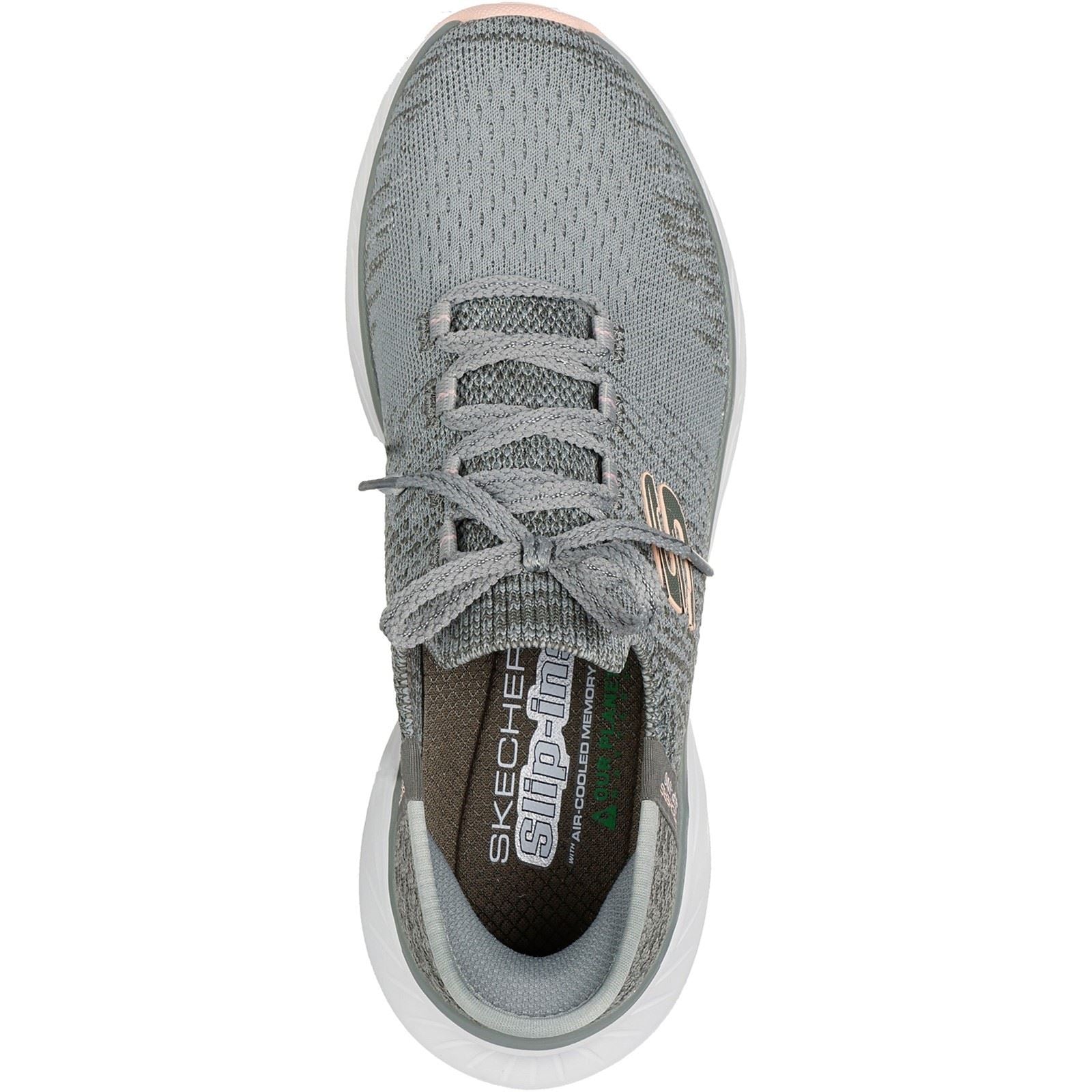 Skechers Edgeride Impression Textile Women's Green/Orange Trainers