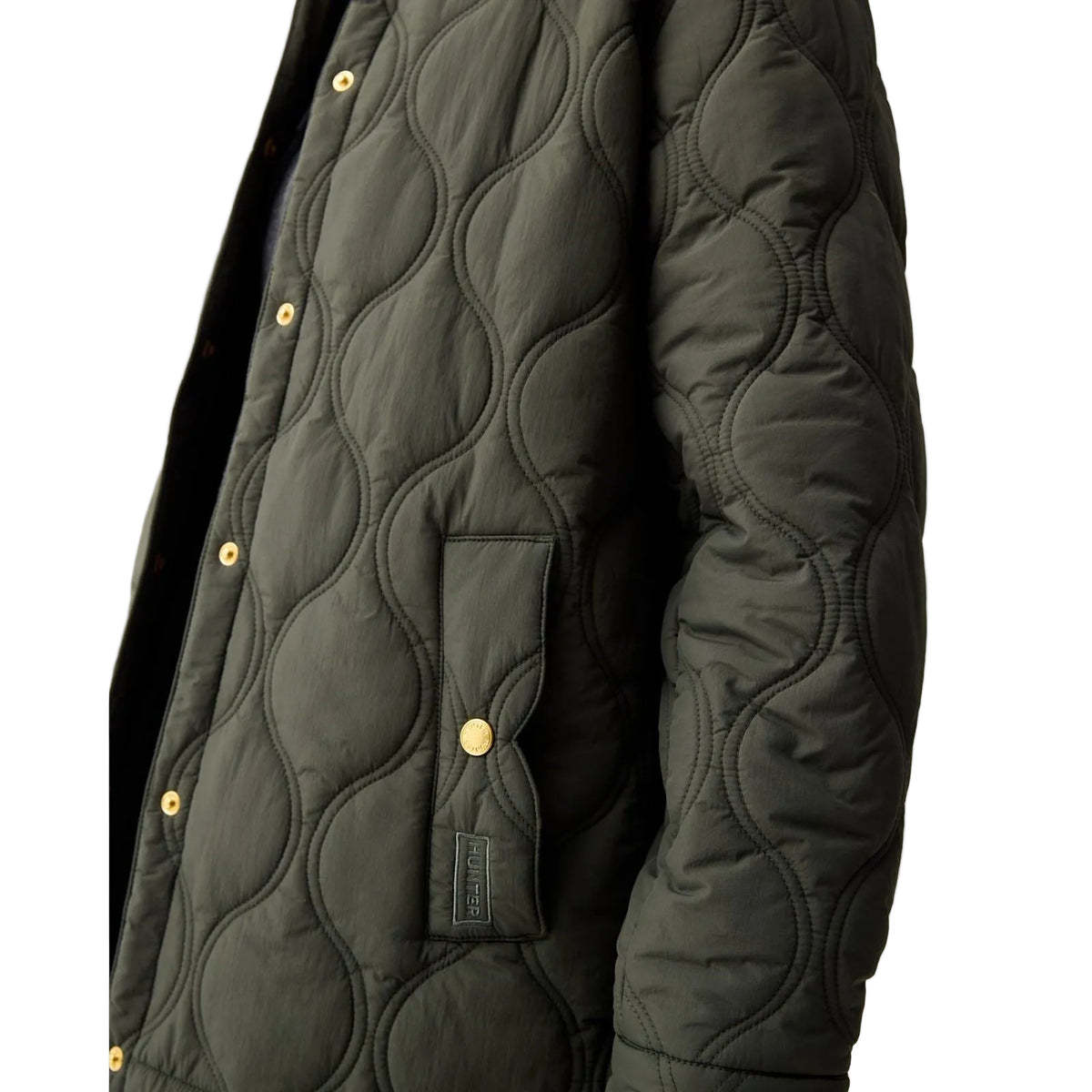 Hunter Witton Quilted Shacket Women's Green Shirt Jacket