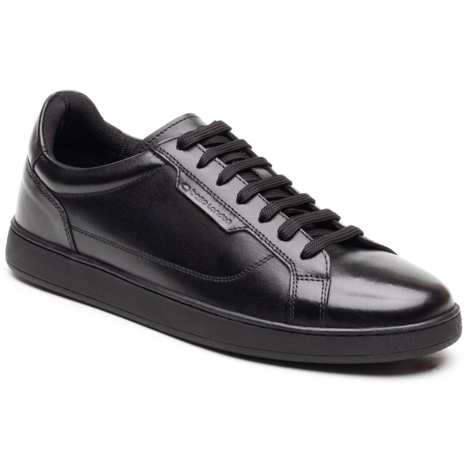 Base London Zammo Leather Men's Black Lace-Up Shoes