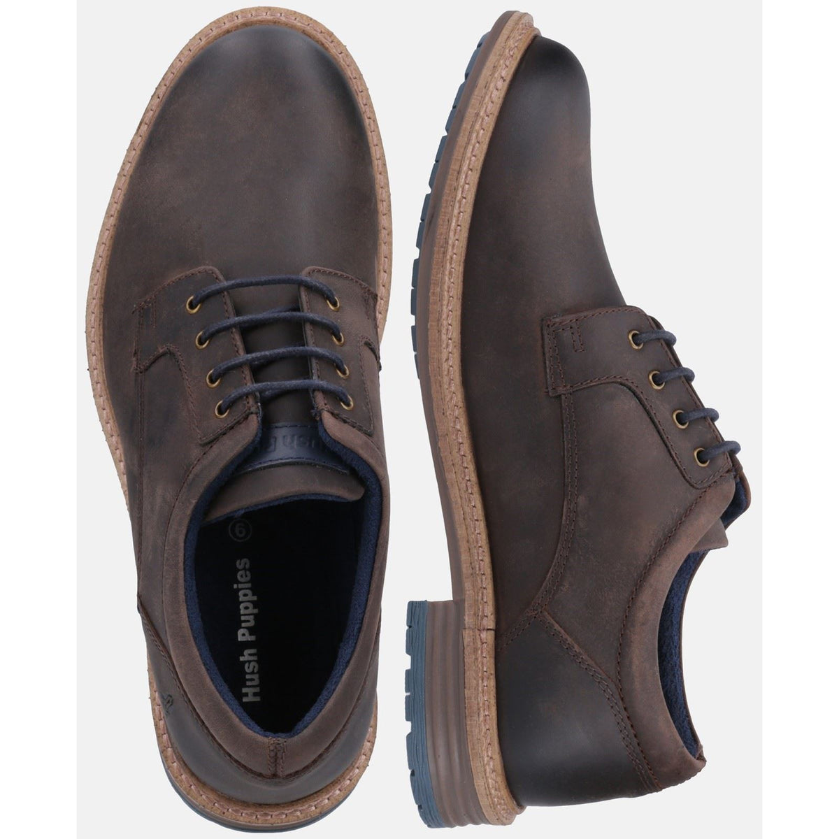 Hush Puppies Julian Leather Men's Brown Lace-Up Shoes