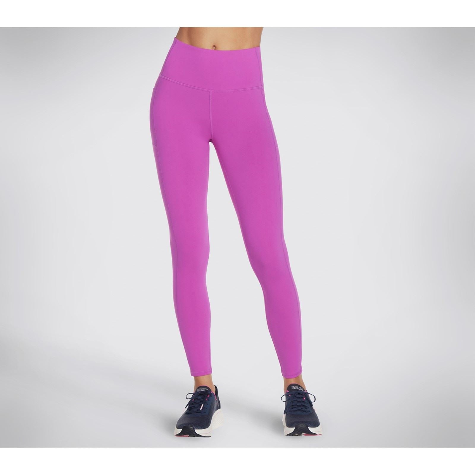 Skechers Performance GOWALK Wear High Waisted Nylon Women's Bright Purple Sports Leggings