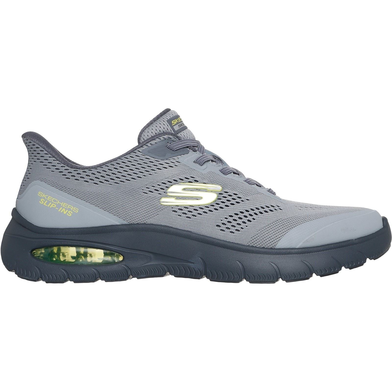 Skechers Skech-Air Summits Textile Men's Charcoal/Lime Trainers