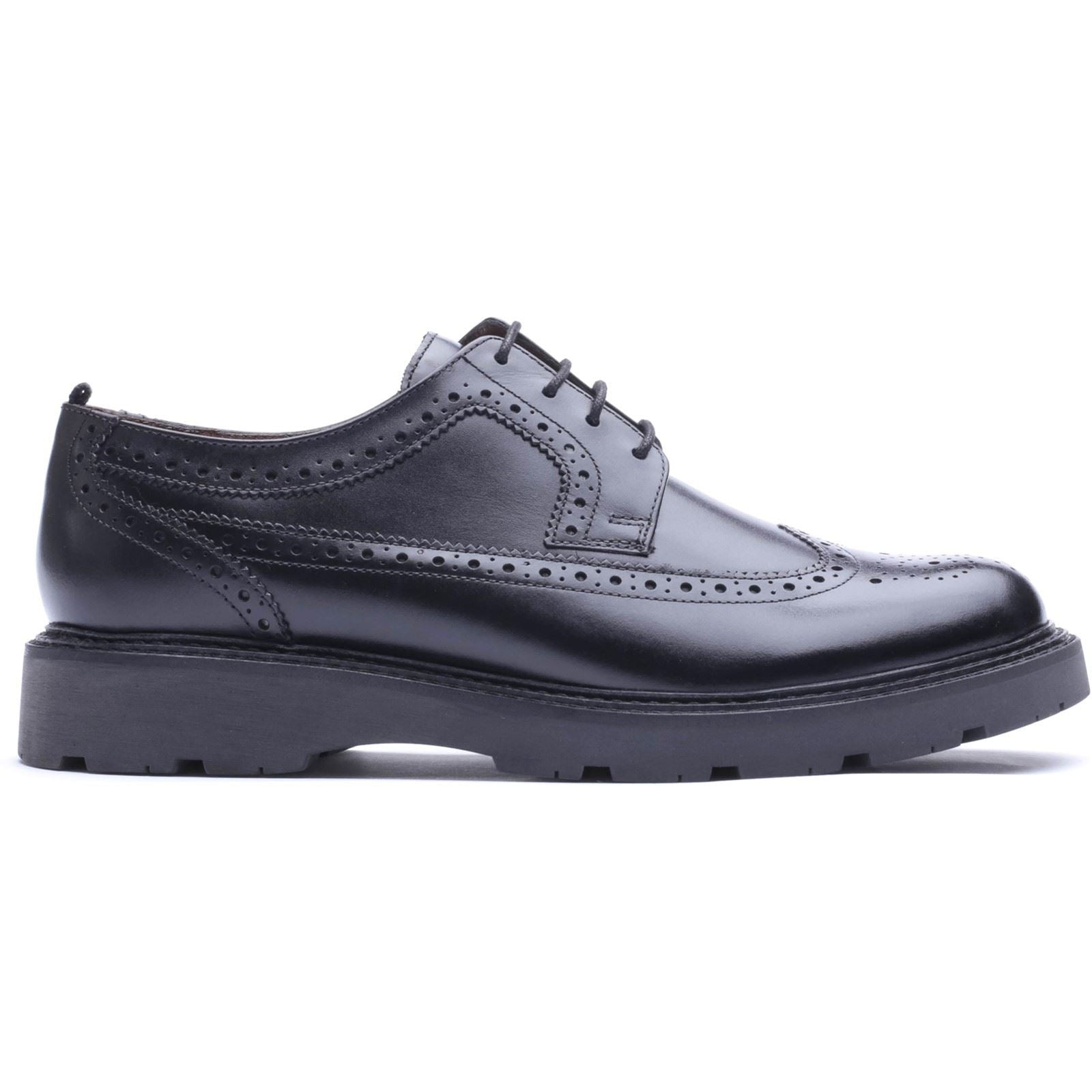 Base London Phase Leather Men's WAXY Black Brogues Shoes